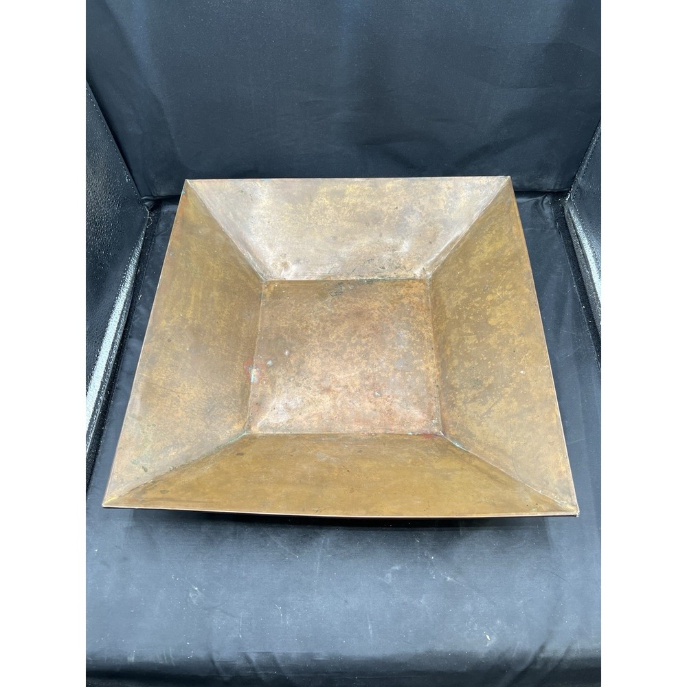 Vintage Solid Copper Centerpiece Tray 16"x16"